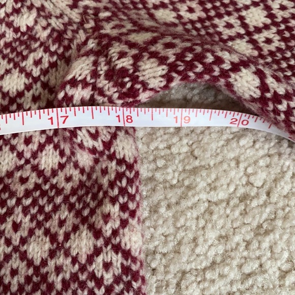 J. Crew Fair Isle 100% Wool Cranberry Pullover Sweater - Picture 10 of 12